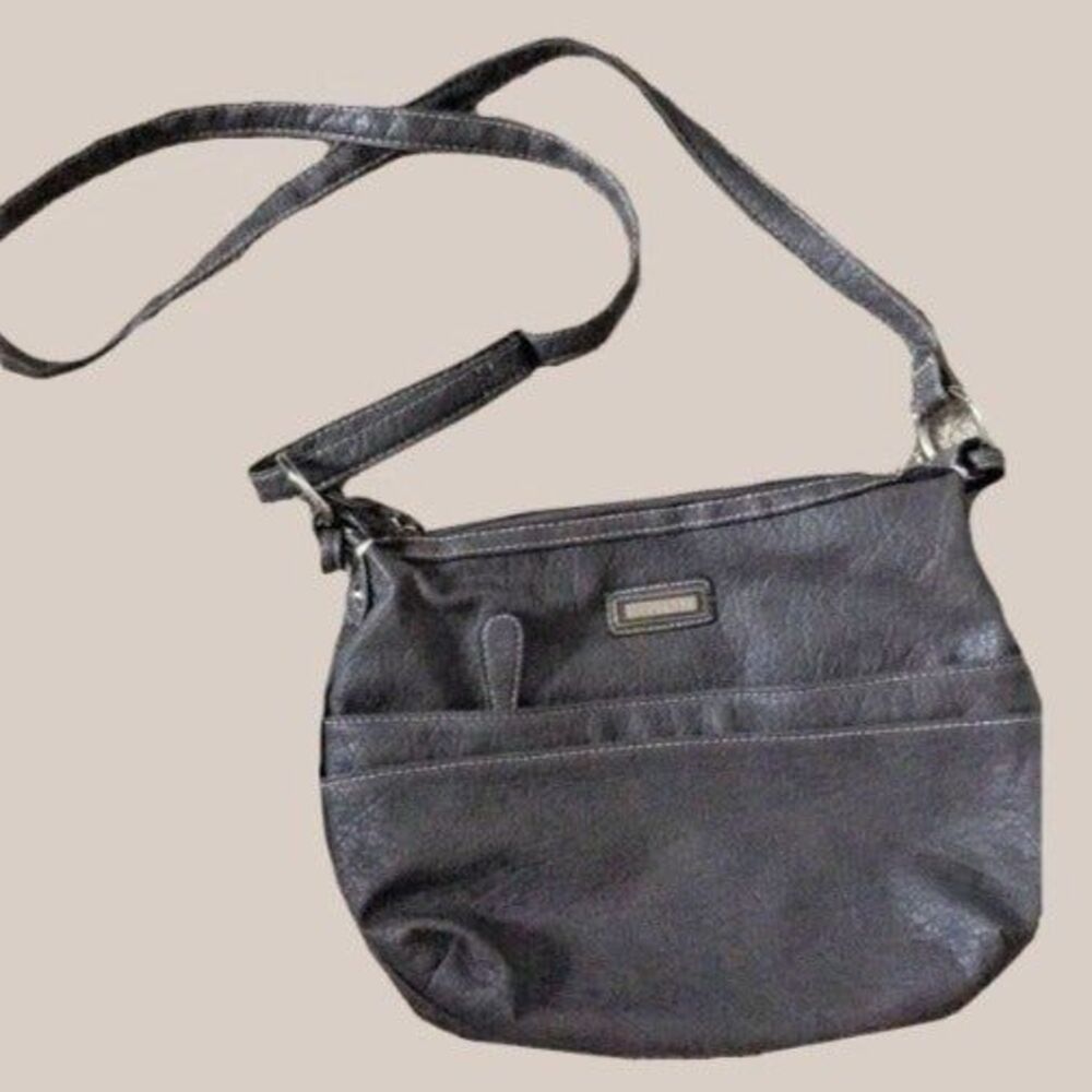 Rosetti Large Dark Grey Multi-pocket Crossbody Bag